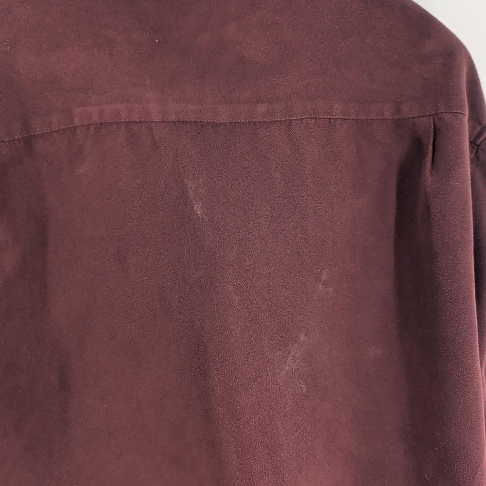 Covington Long Sleeve Western Collared Classic Button-Up Shirt Burgundy Size L - Picture 8 of 9